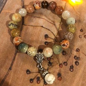 White Pendant Bracelet